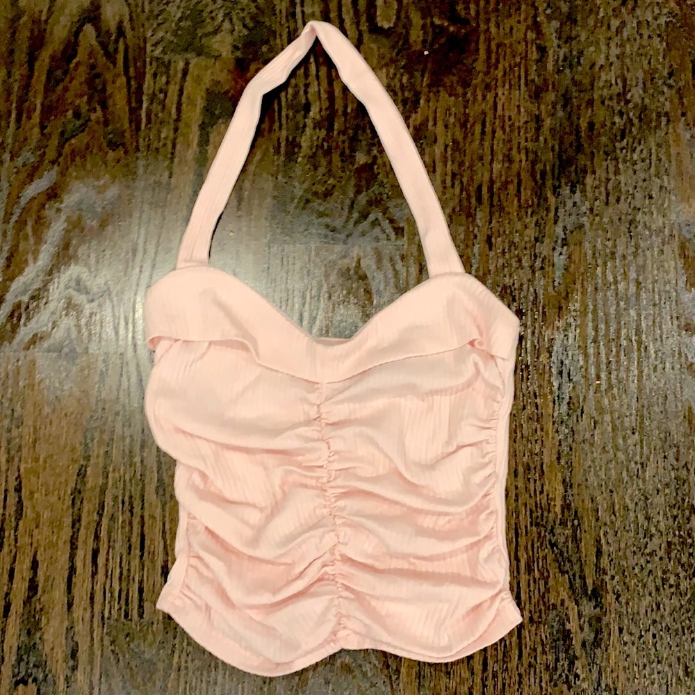 Bubblegum pink Forever21 Halter tank top